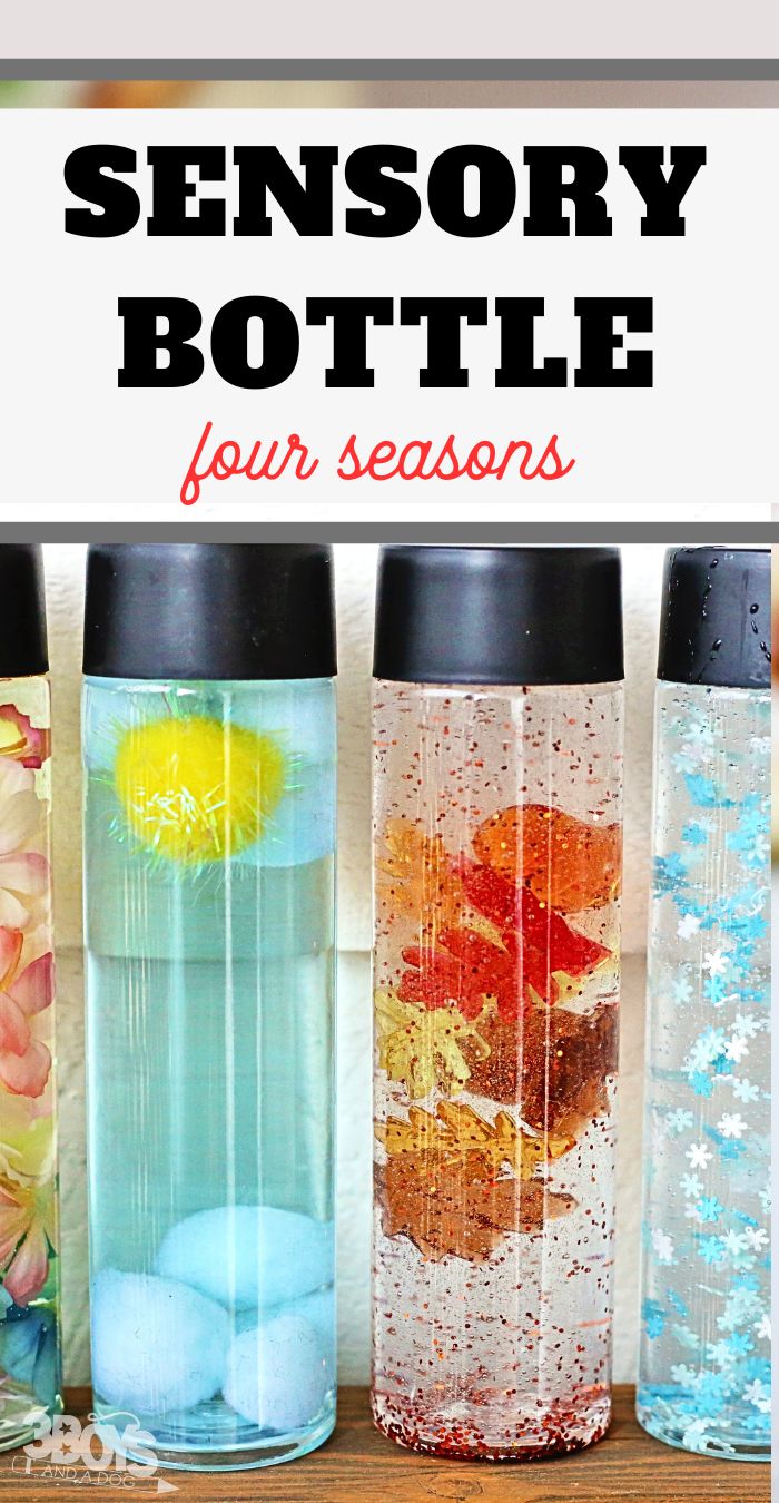Four Seasons Sensory Bottle - 3 Boys and a Dog