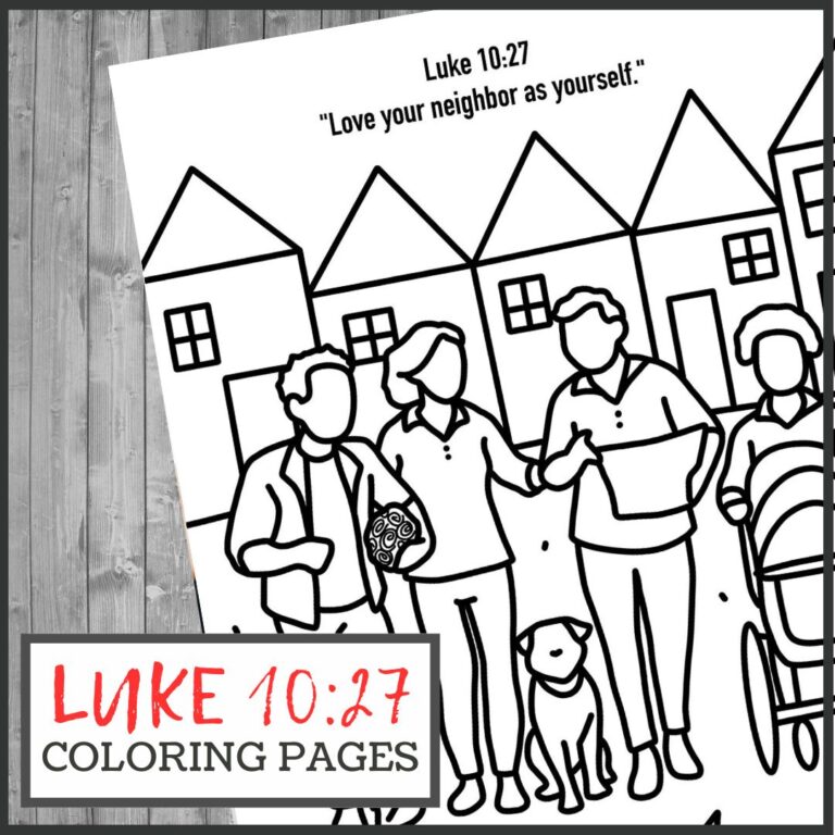 Luke 10:27 Bible Verse Coloring Pages - 3 Boys and a Dog