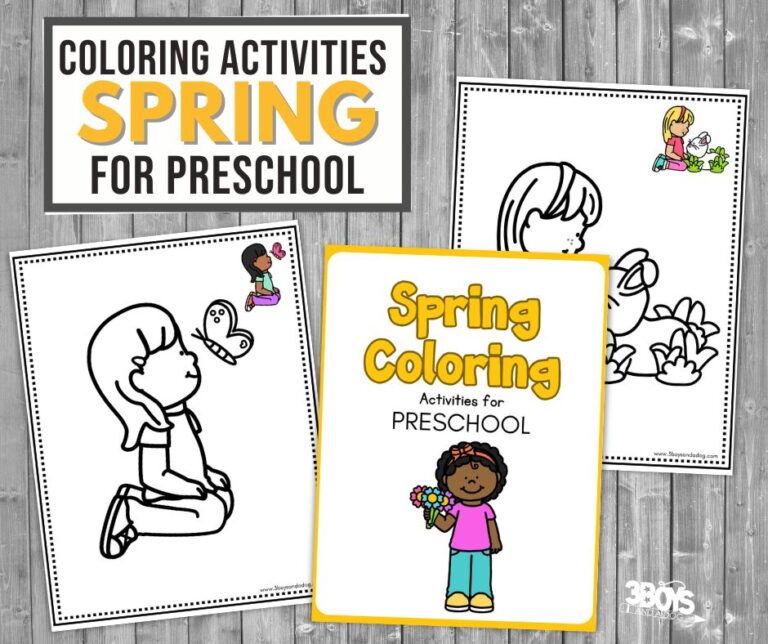 Spring Color Activites Spring Coloring Activities - 3 Boys and a Dog