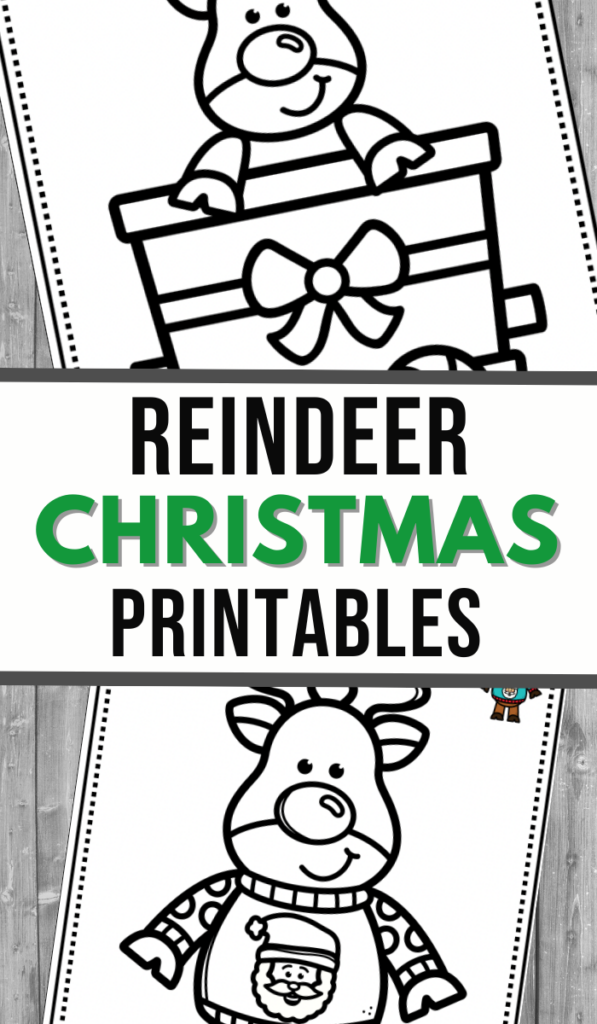 Reindeer Coloring Activities for Preschool - 3 Boys and a Dog