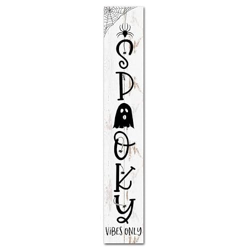 Tall Spooky Vibes Vertical Porch Sign