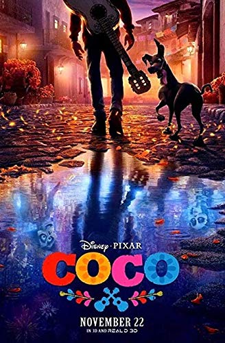 Coco cover art, a not-too-scary Halloween movie for older kids