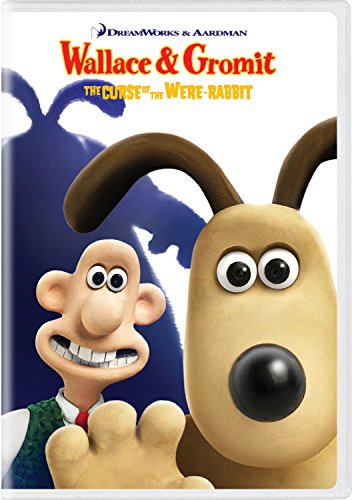 Wallace and Gromit: The Curse of the Were-Rabbit cover art, an animated Halloween movie for kids