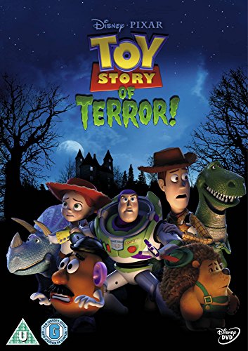 Toy Story of Terror cover art, an animated Halloween movie for kids