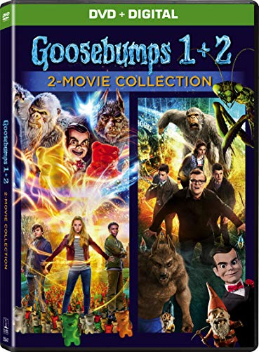 Goosebumps double feature cover art, a not-too-scary Halloween movie for older kids