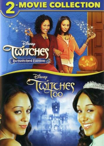 Twitches 1 and 2 cover art, a not-too-scary Halloween movie for older kids