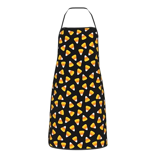 Candy Corn Print Halloween Apron