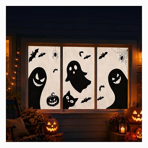 Ghost Window Decorations, 3 Pieces