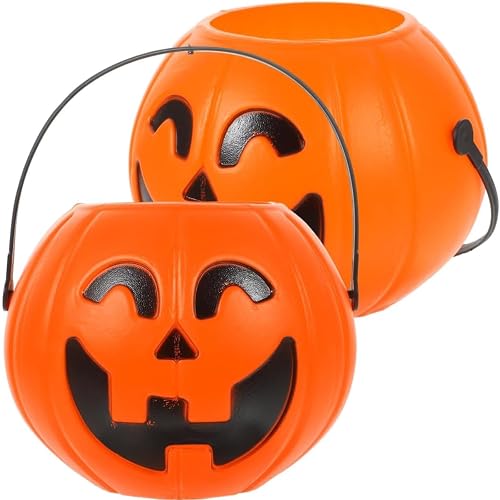 7 Inch Pumpkin Buckets, 2 Pack