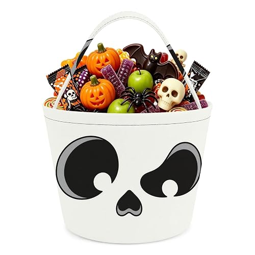 White Skull Trick-or-Treat Bucket