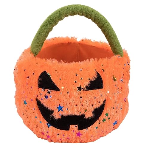 Plush Jack-o-Lantern Basket