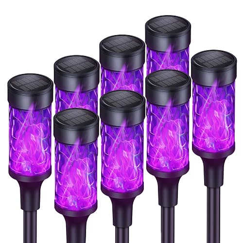 Solar Flickering Torch Lights, 8 Pack