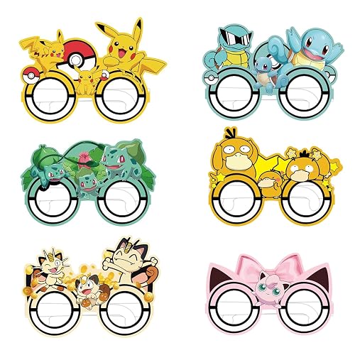 Pokemon Decorative Party Glasses, 12 Pack