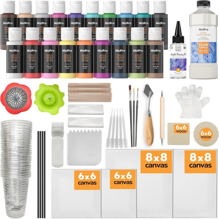 Nicpro acrylic paint pouring starter kit