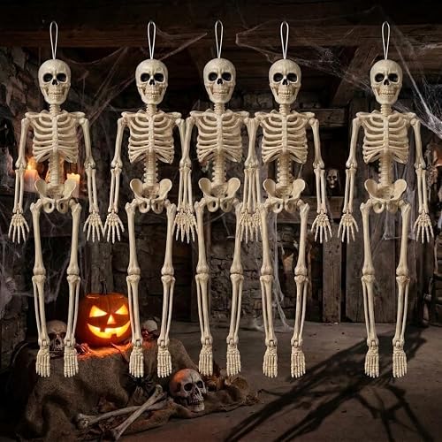 Hanging Skeletons, 5 Pack