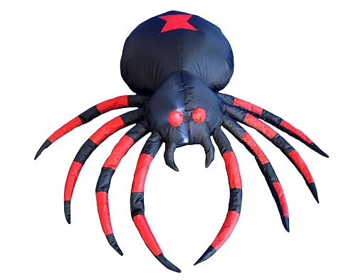 4 Foot Inflatable Black and Red Spider