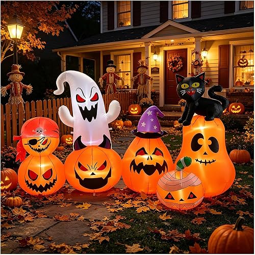 8 Foot Inflatable Pumpkin Patch