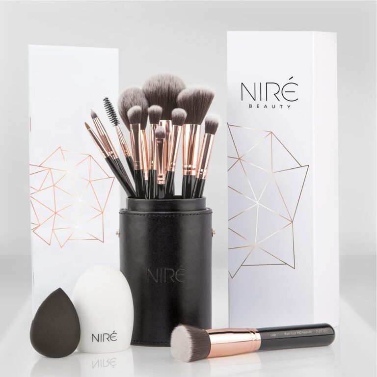 15 piece black makeup brush set