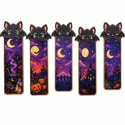 Bat Bookmarks, 5 Pack