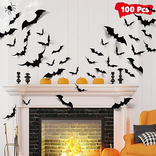 100 Piece Bat Wall Decorations