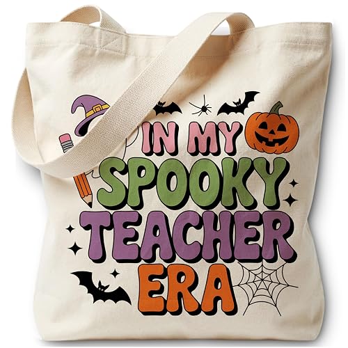 Halloween Canvas Work Tote Bag