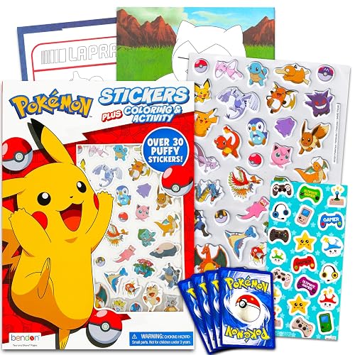 Pokemon Coloring Book with Puffy Stickers