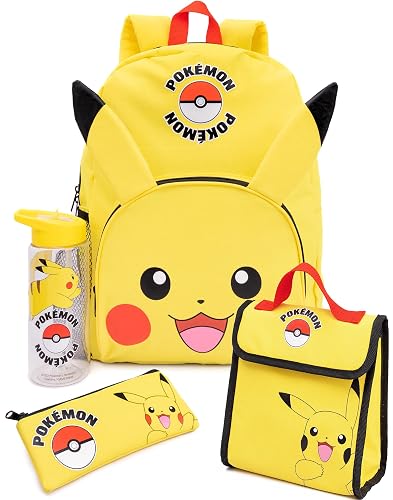 Pikachu Kids Backpack Set, 4 Piece