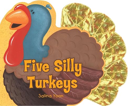 Five Silly Turkeys counting board book for toddlers
