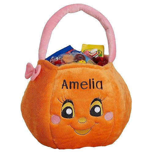 Embroidered Plush Pumpkin Basket