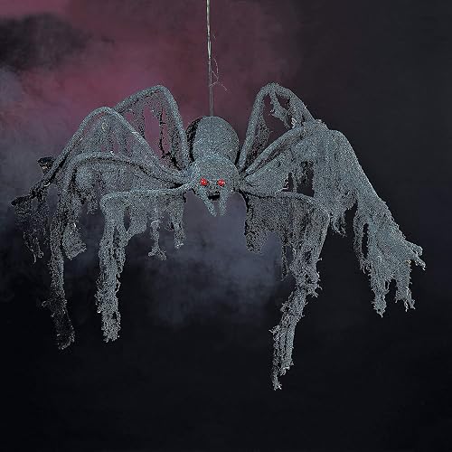 4 Foot Black Creepy Cloth Spider