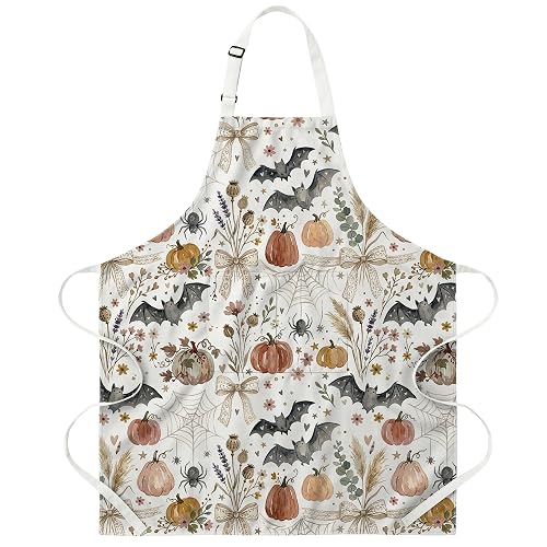 Cream Halloween Icons Apron