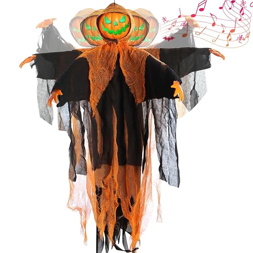 Sound Activated Hanging Ghost and Pumpkin