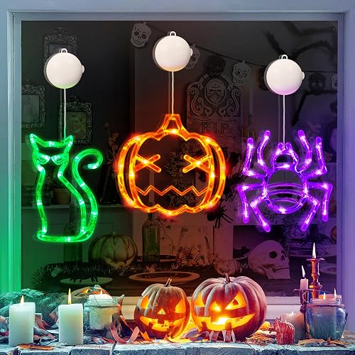 Halloween Window Lights, 3 Pack