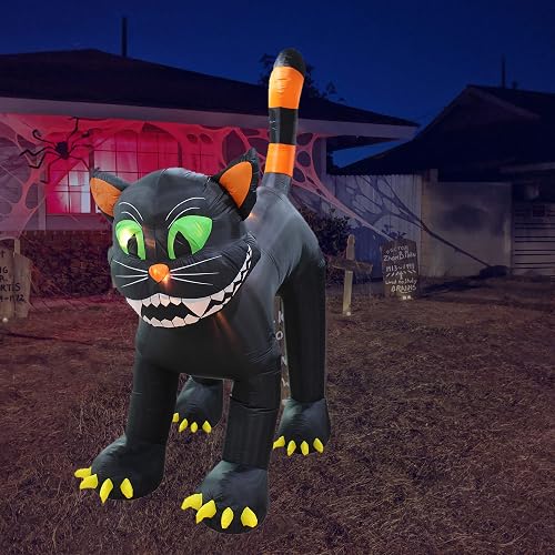 11 Foot Animated Inflatable Black Cat