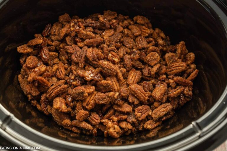 Slow cooker candied pecans