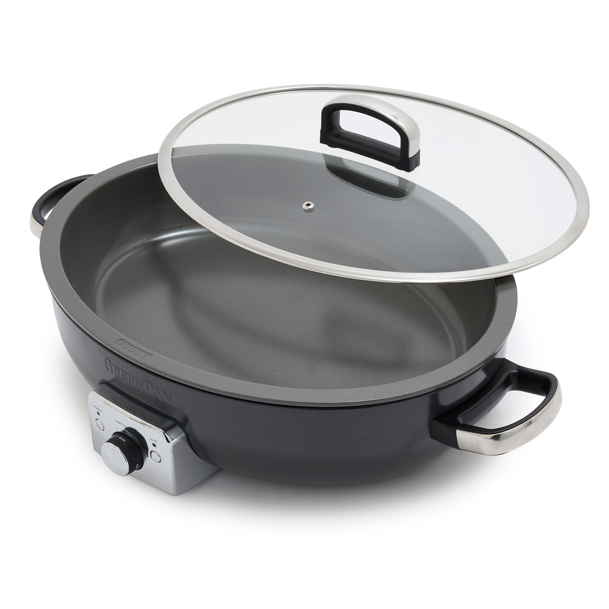 GreenPan Elite 5.5-Quart Oval Electric Skillet in Graphite