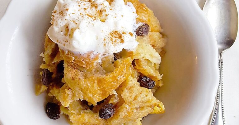 Slow cooker bread pudding
