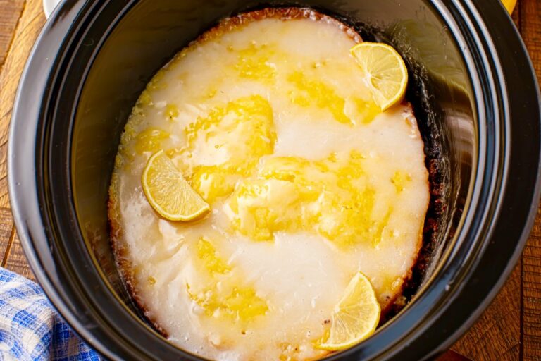 Crock pot lemon spoon cake
