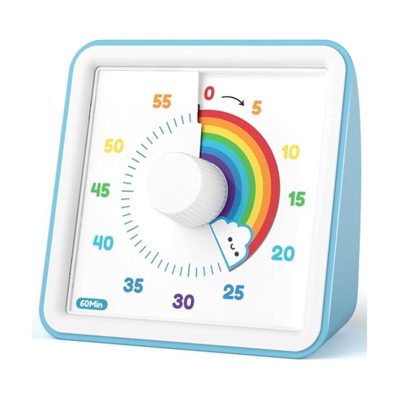 Rainbow visual countdown timer for kids