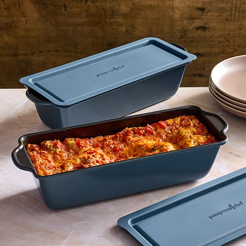 Pampered Chef Brilliance Nonstick Long Loaf Pan Set