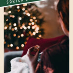 Cozy Christmas movie night scene with text reading 21 movies on Netflix now, sorted by age and runtime