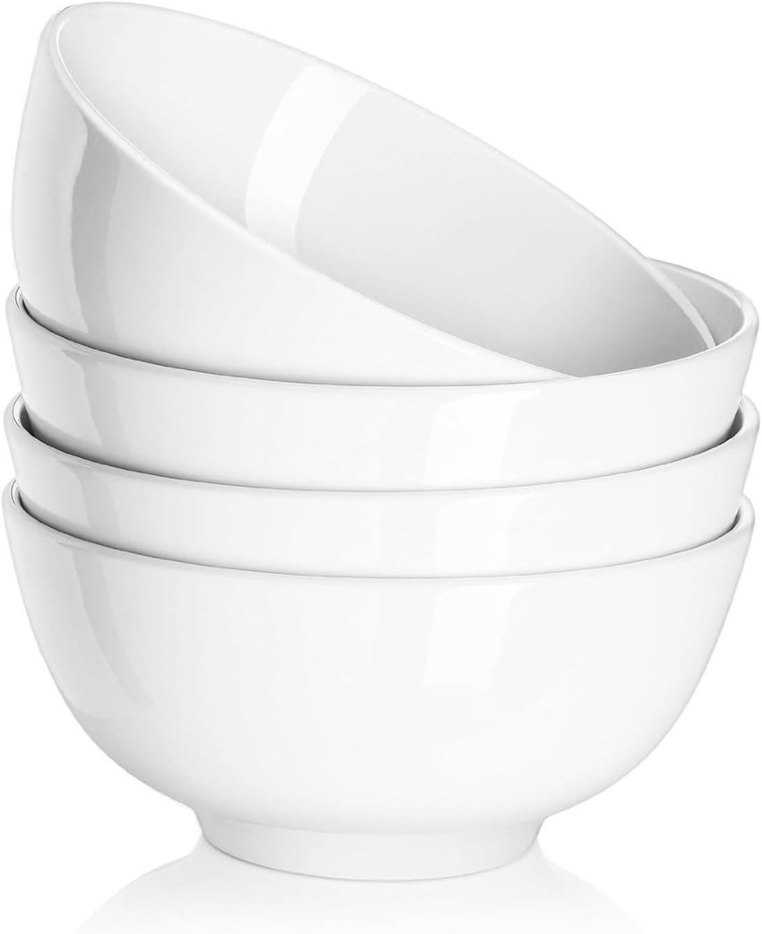 White ceramic soup bowls