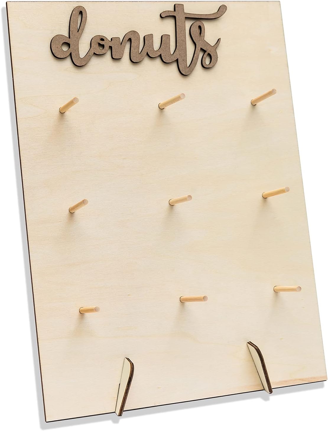 Wooden donut wall display stand