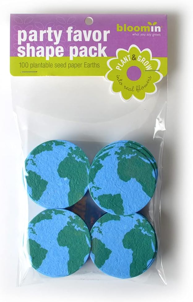 Earth-shaped plantable seed paper