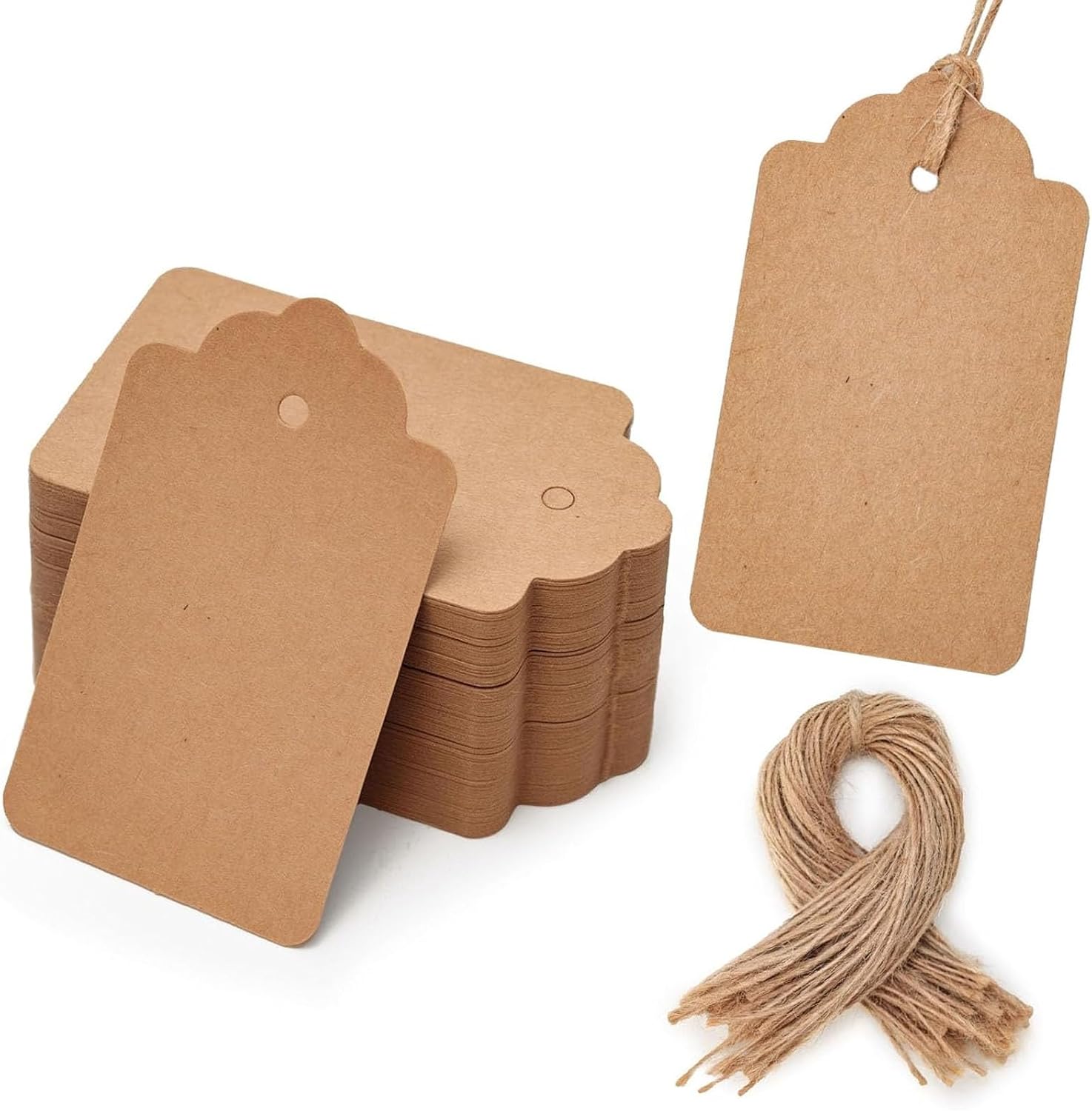 Kraft gift tags with string