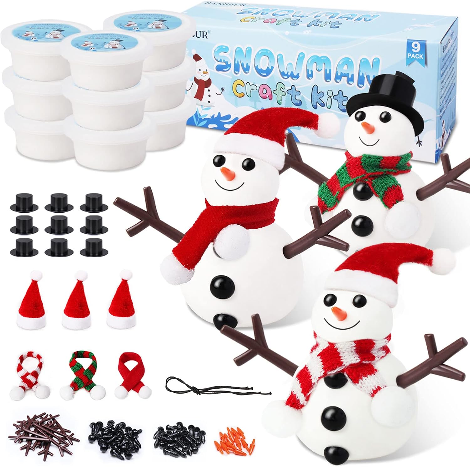 Build a snowman sticker craft kit