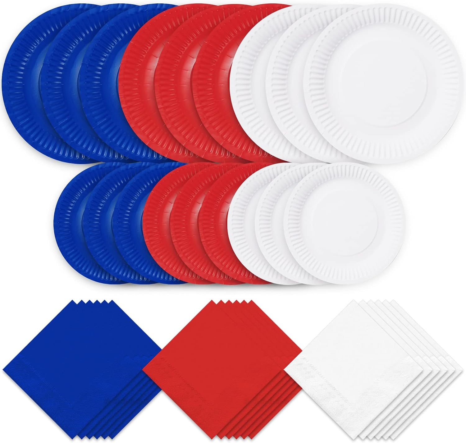 Red, white and blue patriotic tableware set