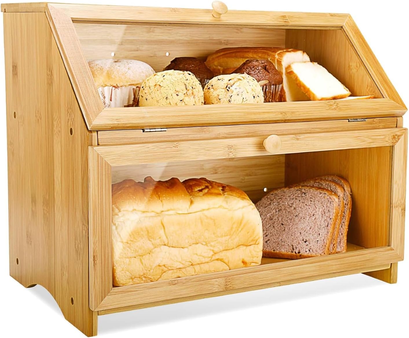 Double layer bread box