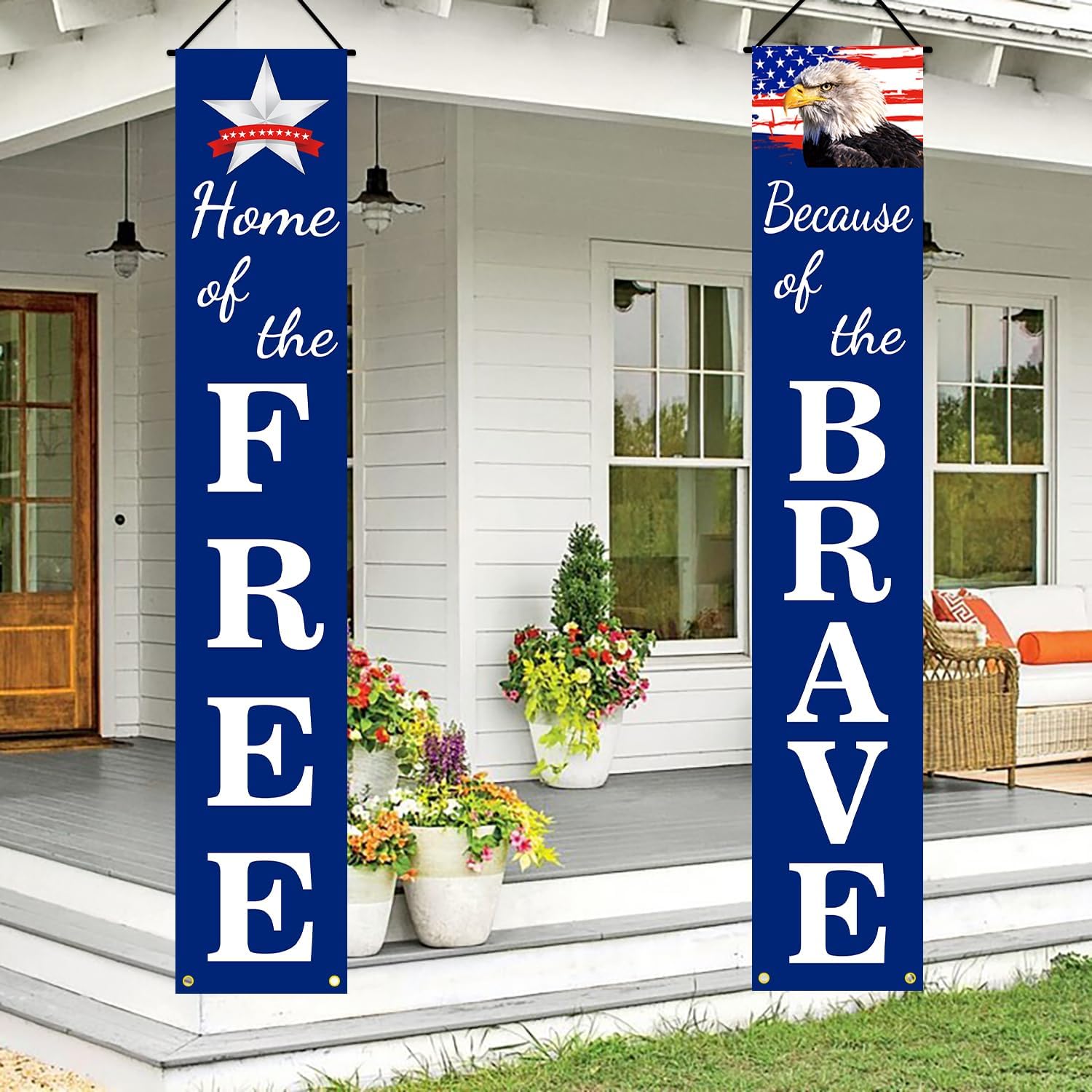 4th of July hanging banners