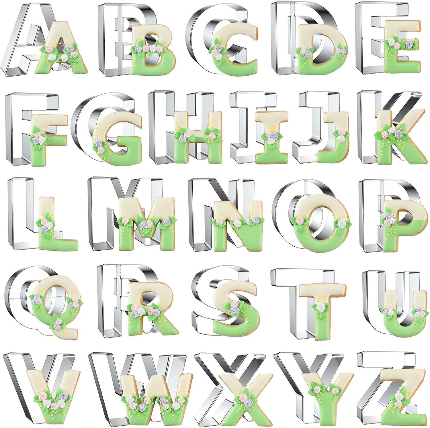 Alphabet letter cookie cutters